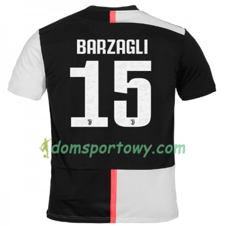 Koszulka Juventus BARZAGLI 15 Domowe Koszulki Piłkarskie 2019-2020 Krótki Rękaw